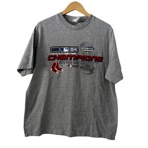 Alstyle Boston Red Sox T-Shirt Mens XL Grey Vintage 2004 World Series Champions
